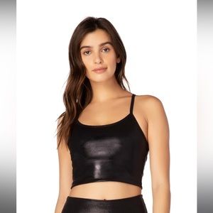 Beyond Yoga Pearlized Slim Racerback Cropped Tank Size M - Like New Condition